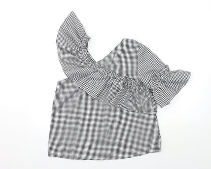 Womens UK Size M Only Grey Basic Blouse