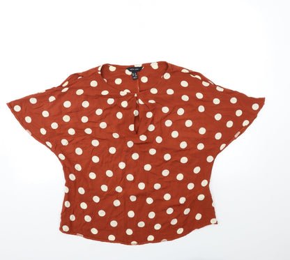 Womens UK Size 12 New Look Brown Basic Blouse