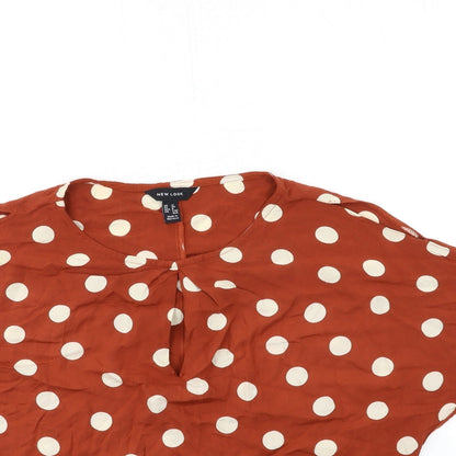 Womens UK Size 12 New Look Brown Basic Blouse