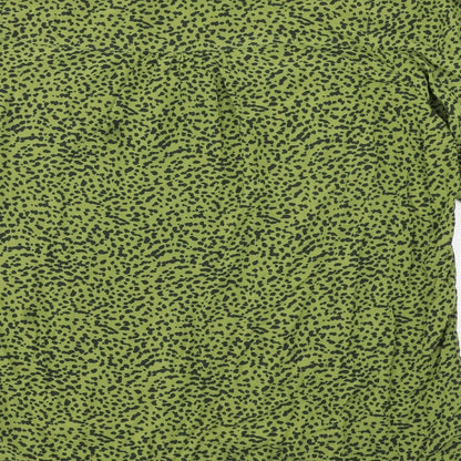 H&M Womens Green Animal Print  Shift  Size M