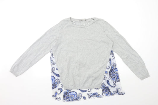 George Womens Grey  Knit Pullover Jumper Size 14