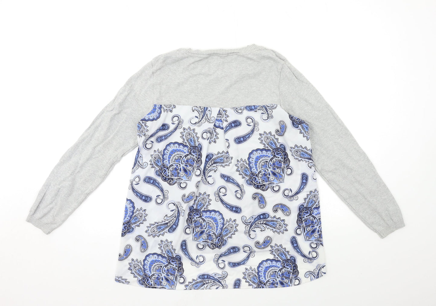 George Womens Grey  Knit Pullover Jumper Size 14