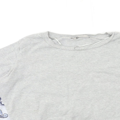 George Womens Grey  Knit Pullover Jumper Size 14