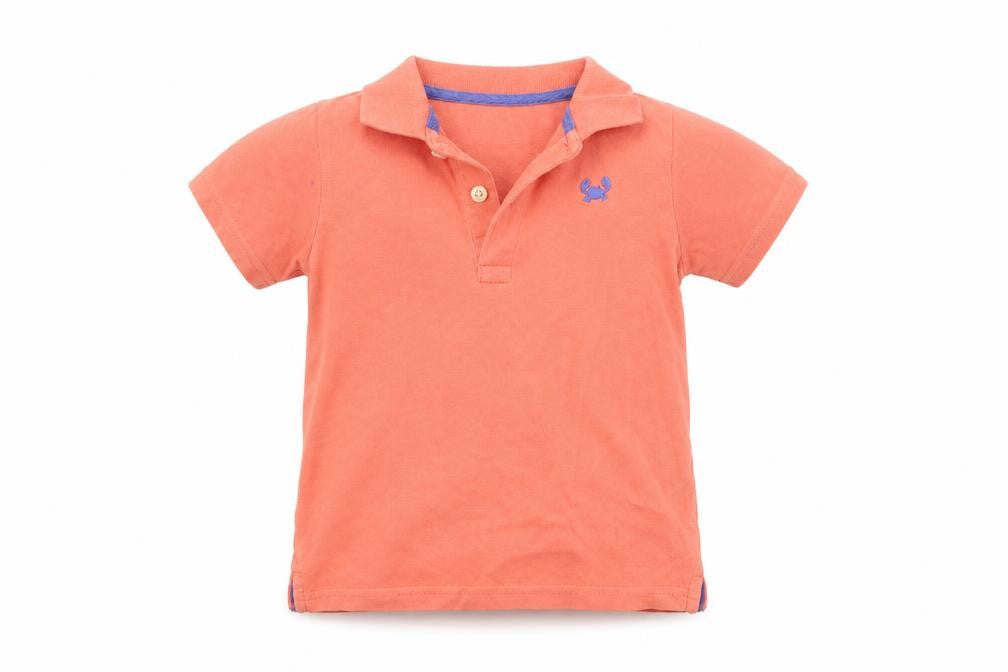 Front view of Carter's boys’ orange basic t-shirt, size 3, years