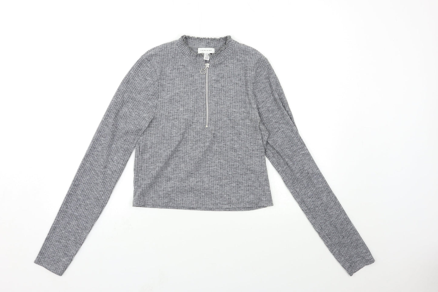 Womens UK Size 14 Topshop Grey Pullover Jumper
