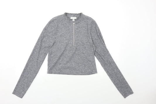 Womens UK Size 14 Topshop Grey Pullover Jumper