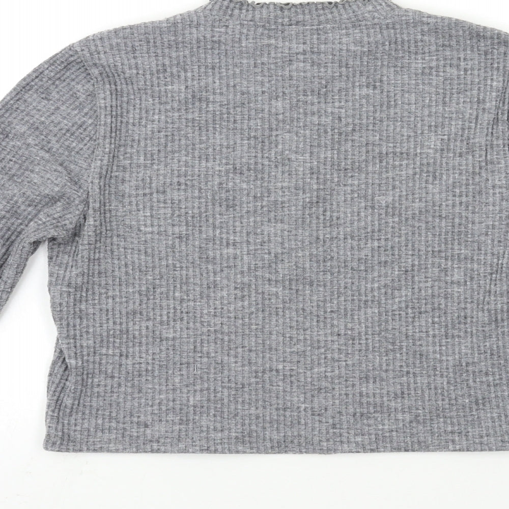Womens UK Size 14 Topshop Grey Pullover Jumper