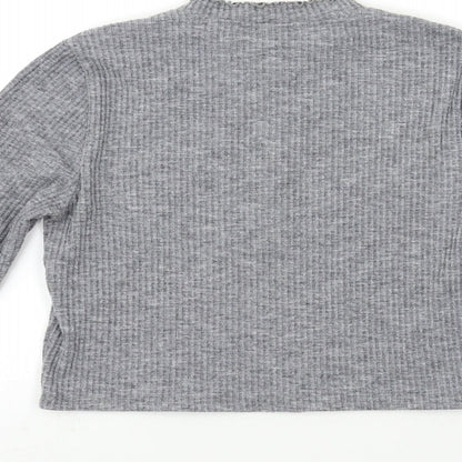 Womens UK Size 14 Topshop Grey Pullover Jumper