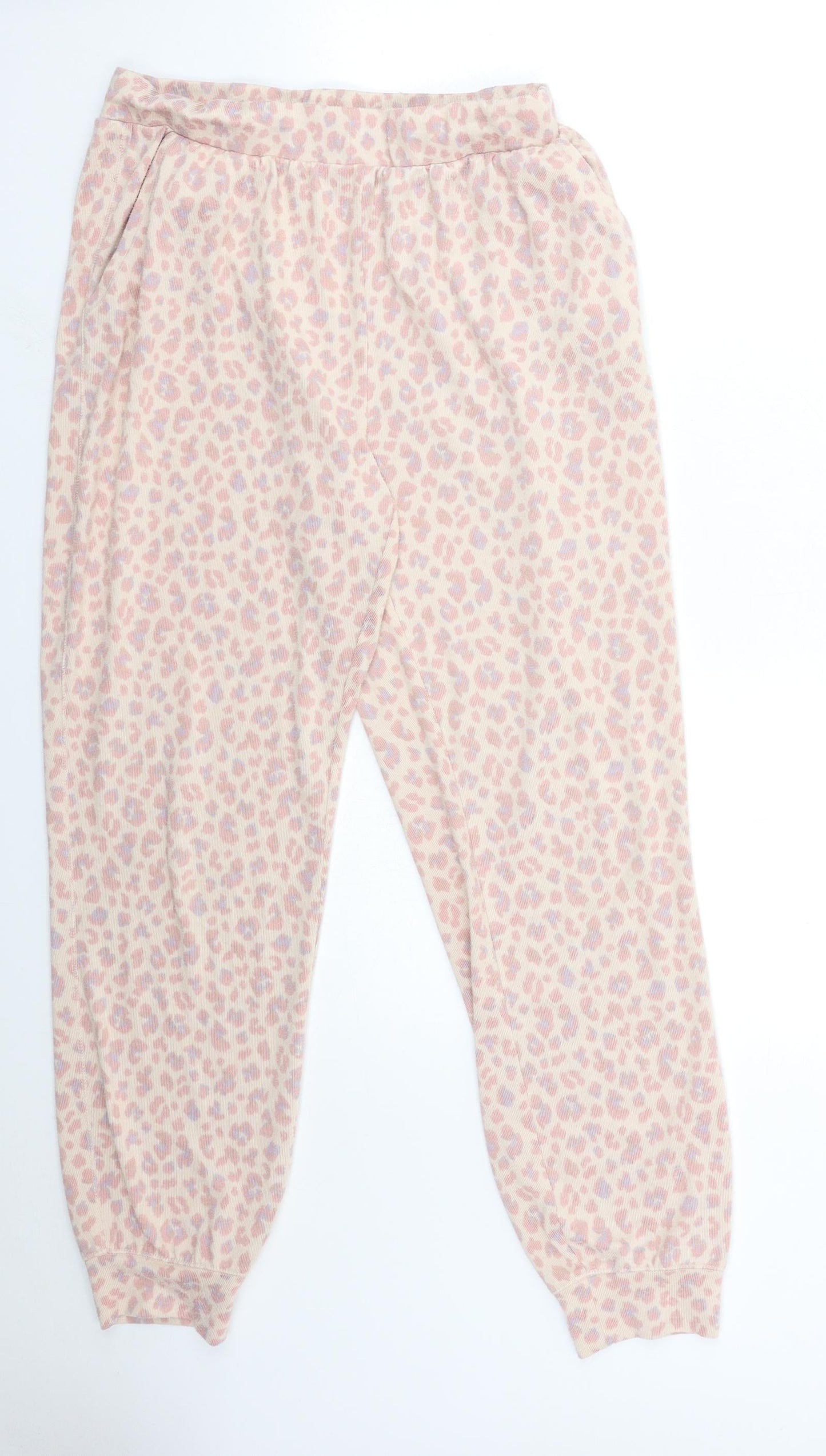 Michelle Keegan Womens Pink Floral  Sweatpants Trousers Size M L27 in