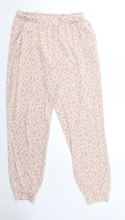 Michelle Keegan Womens Pink Floral  Sweatpants Trousers Size M L27 in