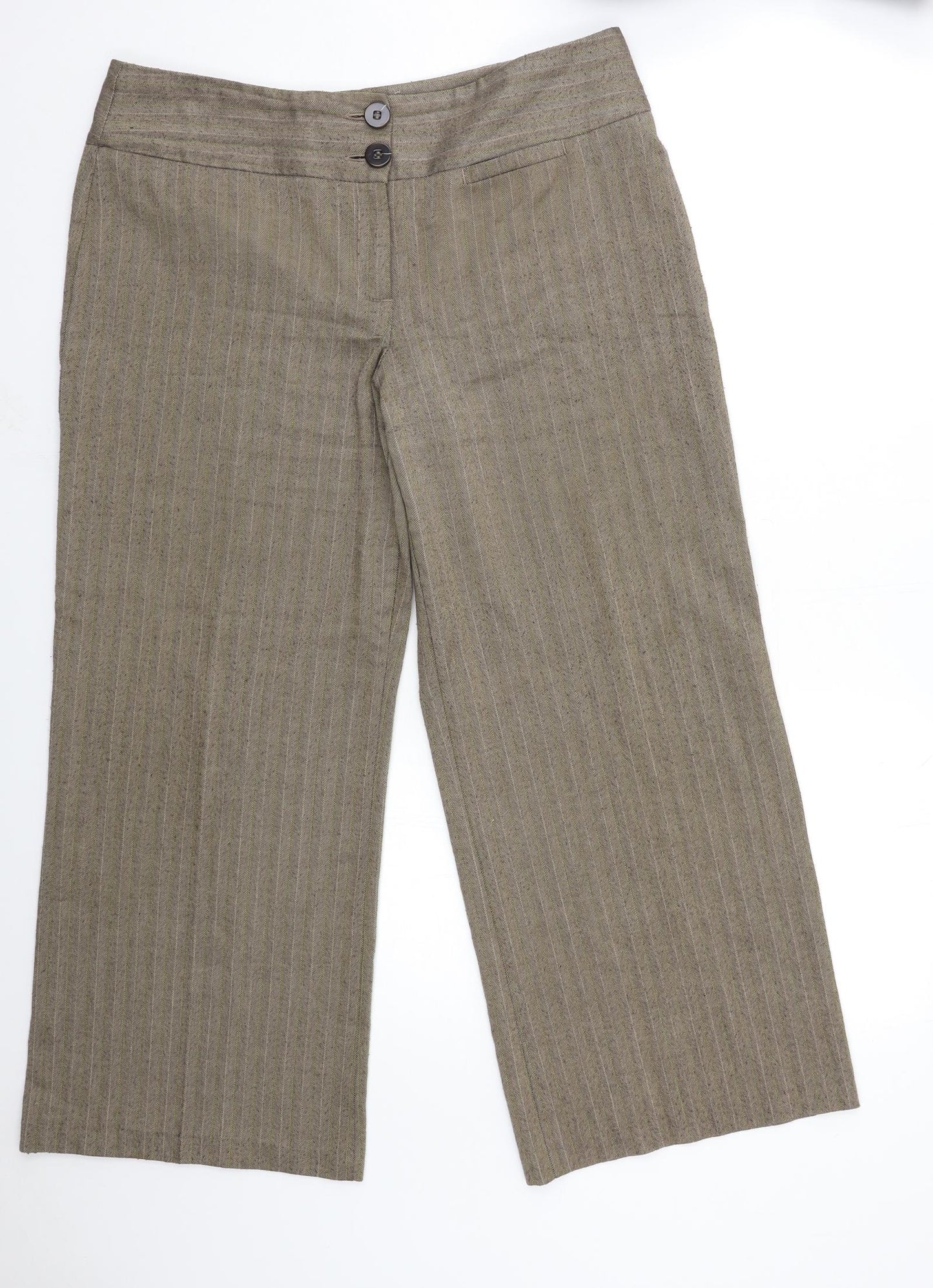 Womens UK Size 16 Marks and Spencer Regular Fit  Brown Trousers