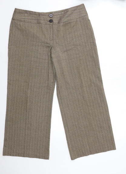 Womens UK Size 16 Marks and Spencer Regular Fit  Brown Trousers