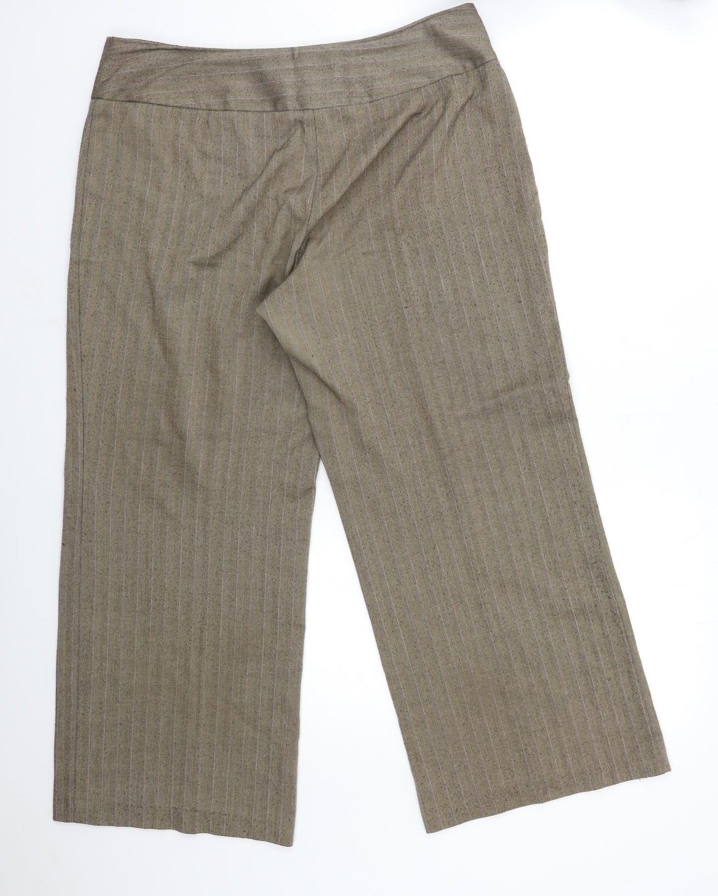 Womens UK Size 16 Marks and Spencer Regular Fit  Brown Trousers
