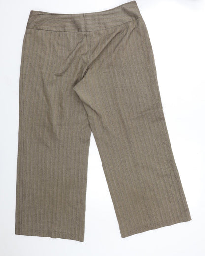 Womens UK Size 16 Marks and Spencer Regular Fit  Brown Trousers