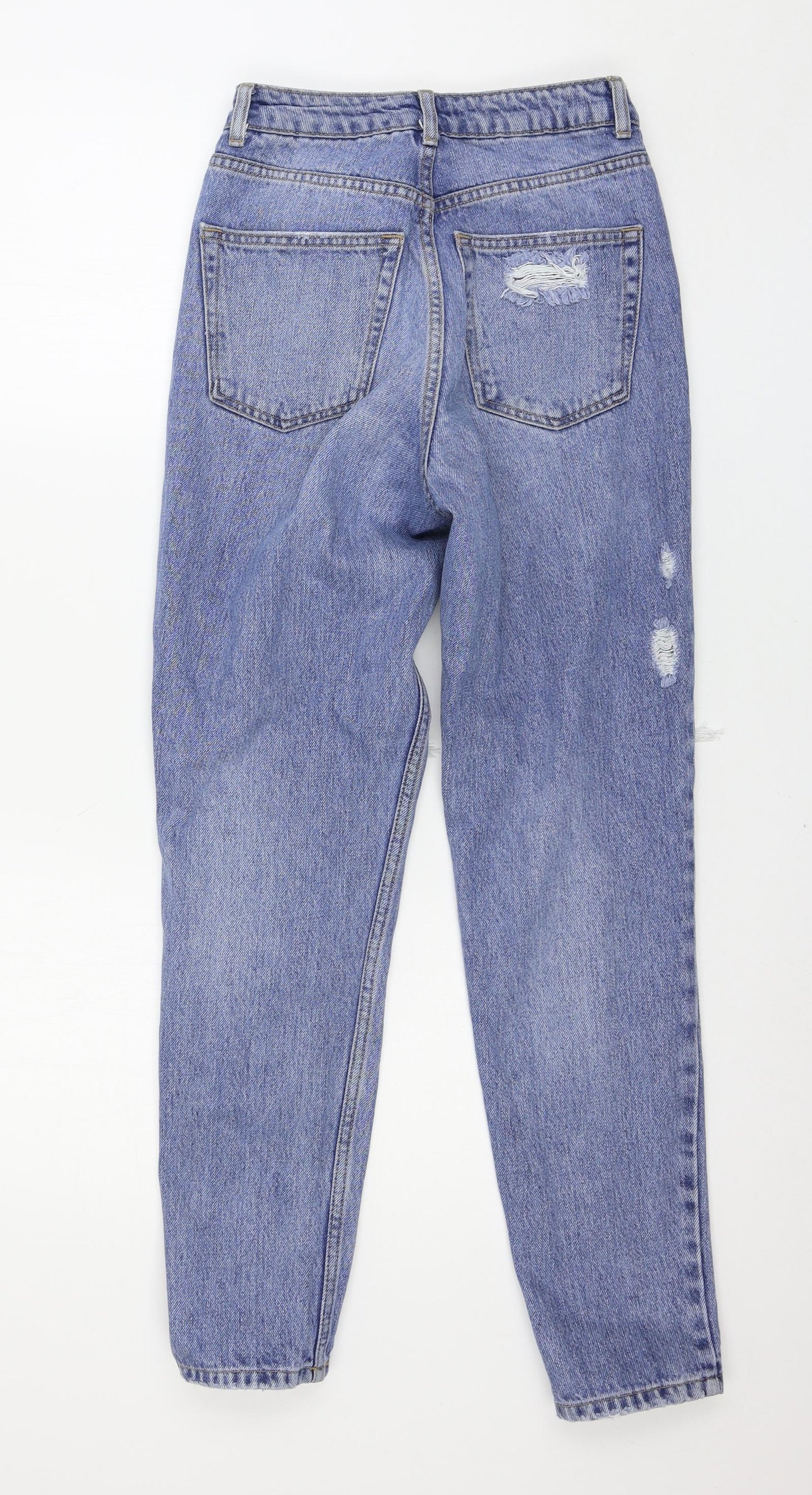 Topshop Womens Blue  Denim Mom Jeans Size 25 in L32 in