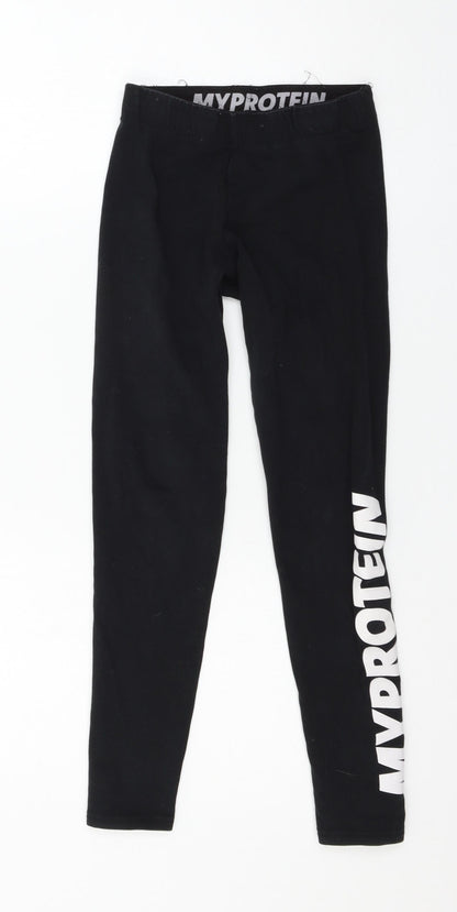 Myprotein Womens Black  Jersey Capri Leggings Size XS L23 in