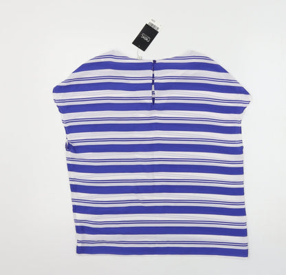 Womens UK Size 8 NEXT Blue Basic Blouse