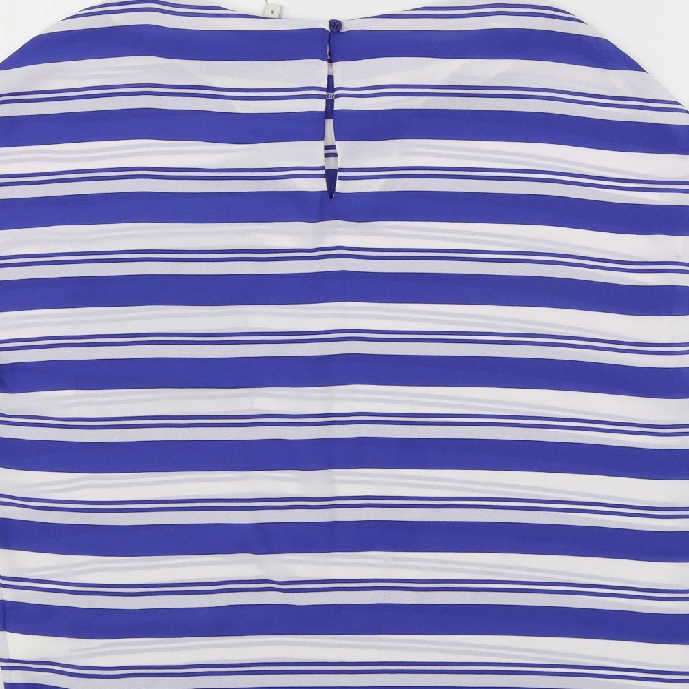 Womens UK Size 8 NEXT Blue Basic Blouse