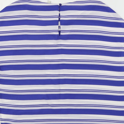 Womens UK Size 8 NEXT Blue Basic Blouse