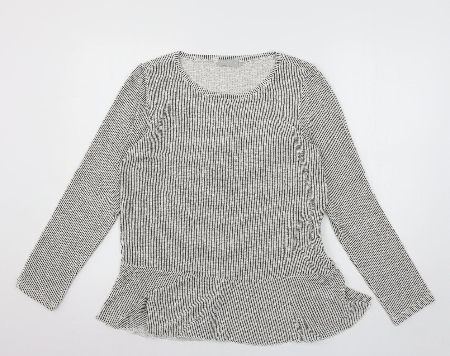 Womens UK Size 14 Betty & Co Grey Basic T-Shirt