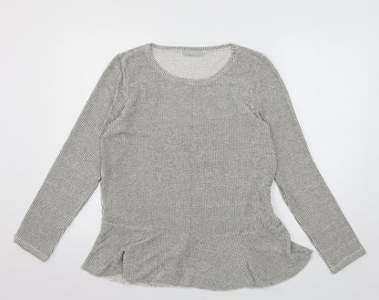 Womens UK Size 14 Betty & Co Grey Basic T-Shirt