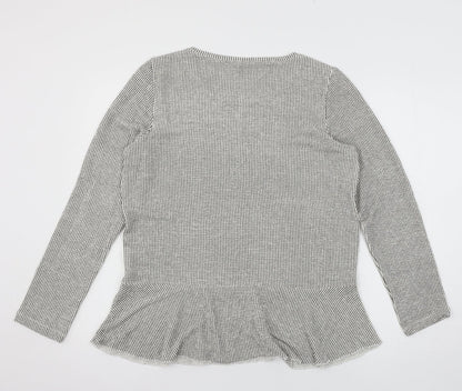 Womens UK Size 14 Betty & Co Grey Basic T-Shirt