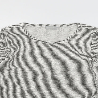Womens UK Size 14 Betty & Co Grey Basic T-Shirt