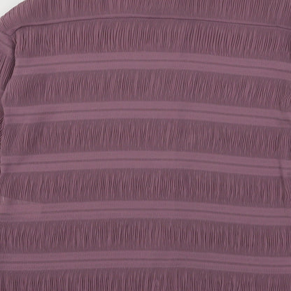 Womens UK Size 8 Club L Purple Basic Button-Up