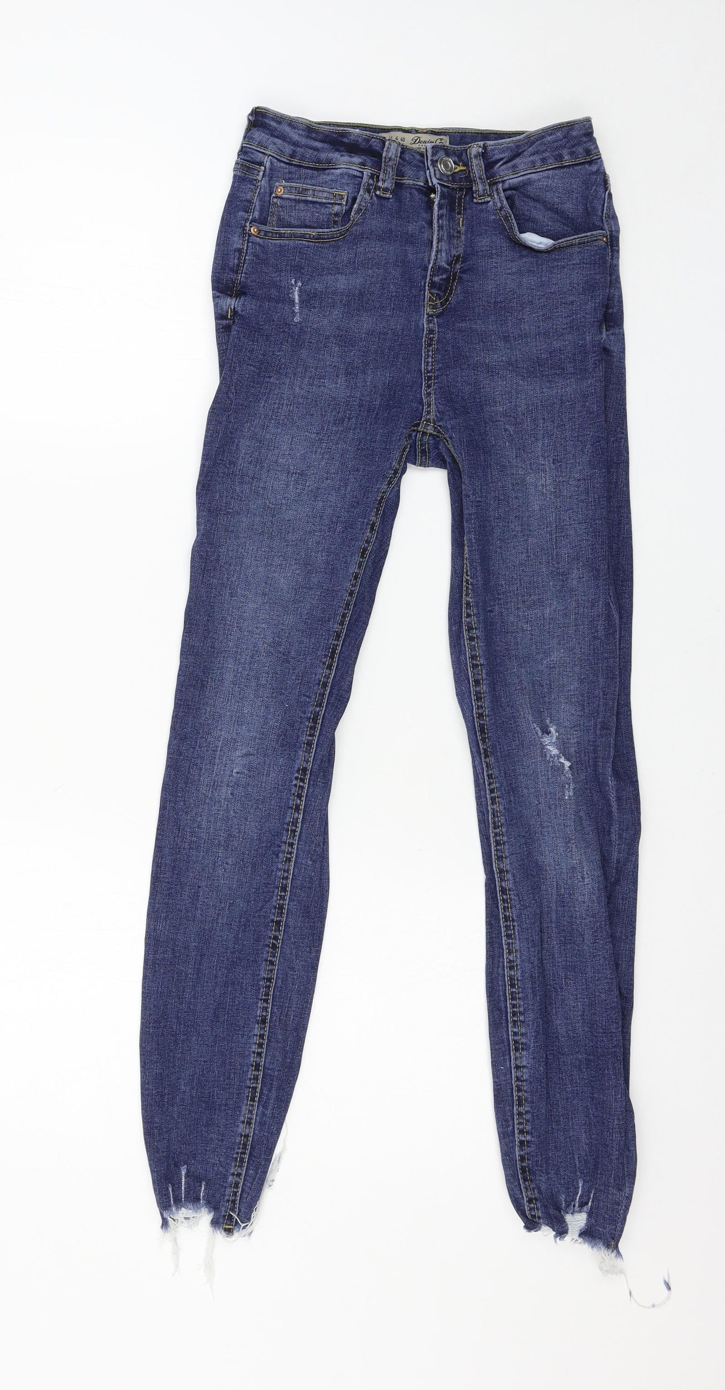 Denim & Co. Womens Blue  Denim Skinny Jeans Size 8 L27 in