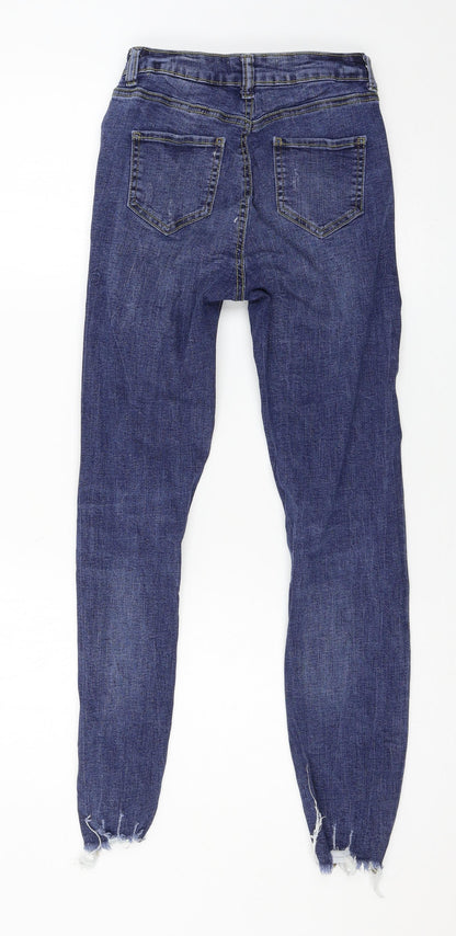 Denim & Co. Womens Blue  Denim Skinny Jeans Size 8 L27 in