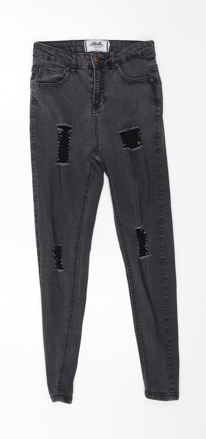SikSilk Womens Green  Denim Skinny Jeans Size 8 L24 in