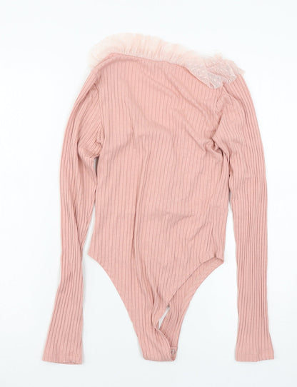 Select Womens Pink  Jersey Bodysuit One-Piece Size S