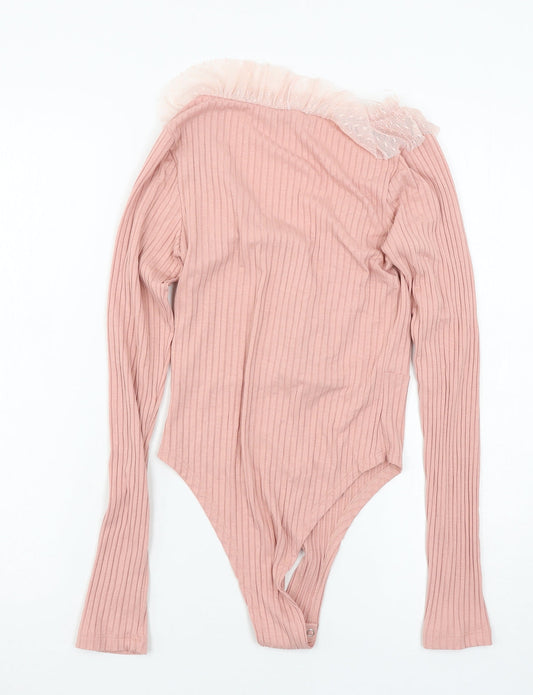 Select Womens Pink  Jersey Bodysuit One-Piece Size S