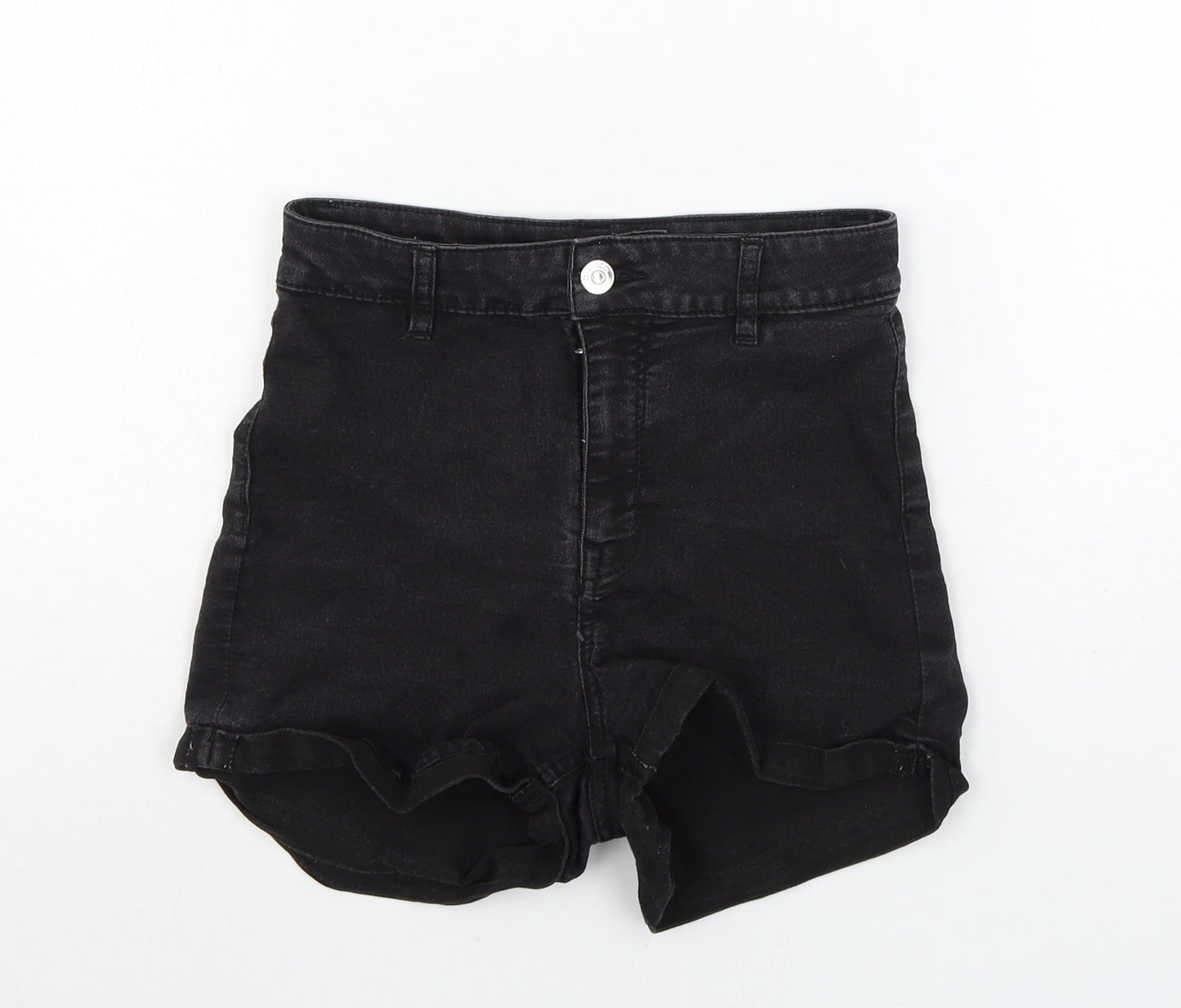 Divided by H&M Womens Grey  Denim Hot Pants Shorts Size 8