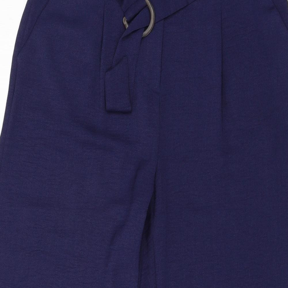 Womens UK Size 10 M&Co Regular Fit  Blue Trousers