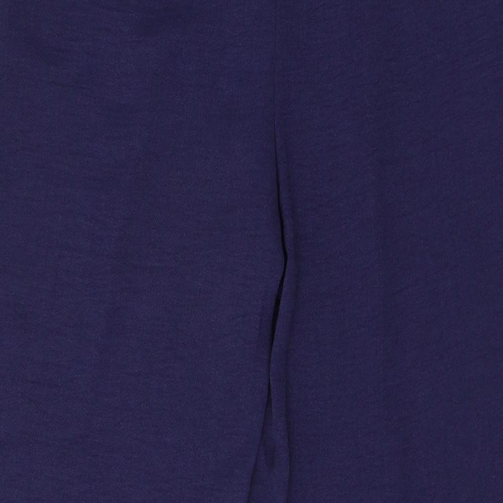 Womens UK Size 10 M&Co Regular Fit  Blue Trousers
