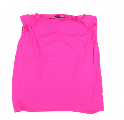 Womens UK Size M Select Pink Basic T-Shirt