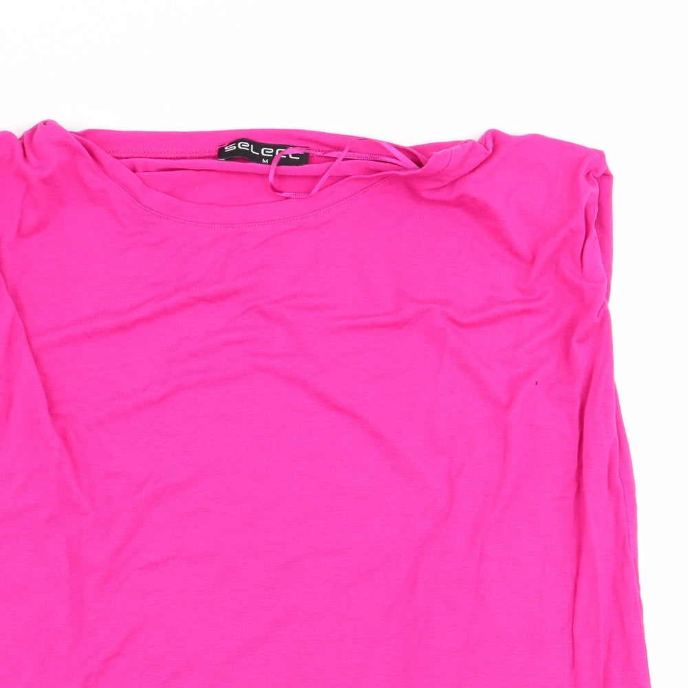 Womens UK Size M Select Pink Basic T-Shirt