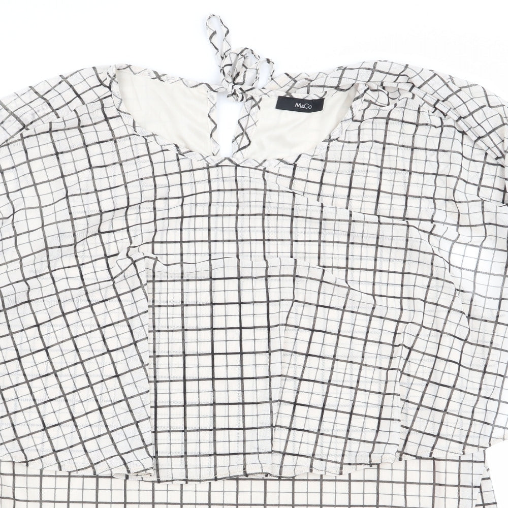 Womens UK Size 12 M&Co Multicoloured Basic Blouse