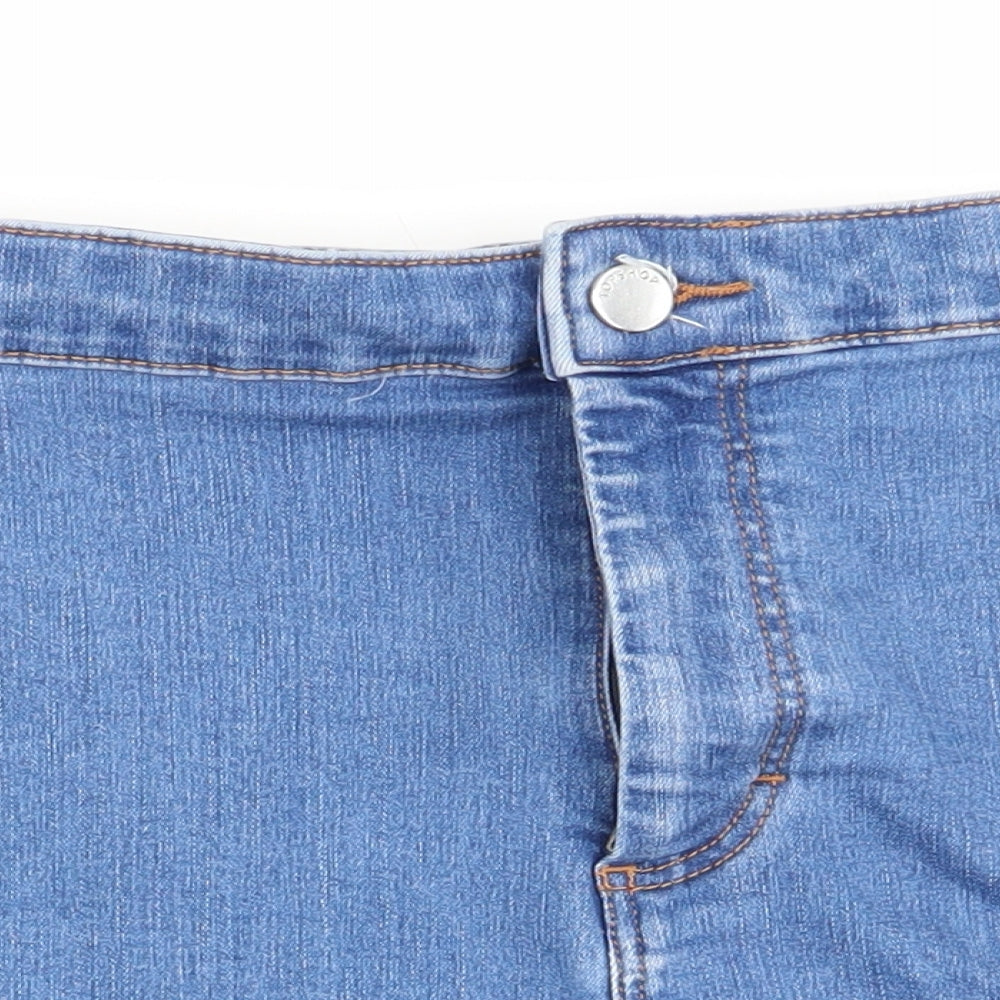 Topshop Womens Blue   Hot Pants Shorts Size 10
