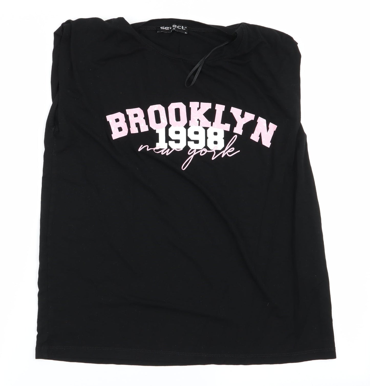 Womens UK Size M Select Black Basic T-Shirt