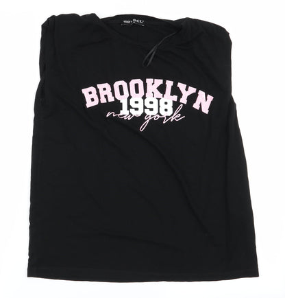 Womens UK Size M Select Black Basic T-Shirt