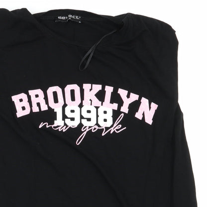 Womens UK Size M Select Black Basic T-Shirt