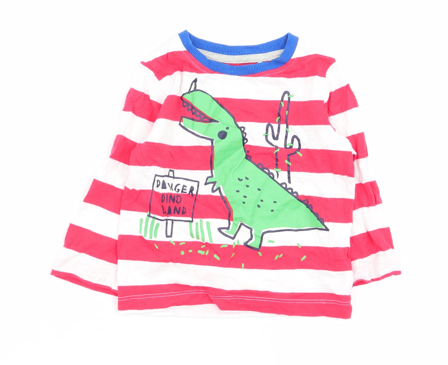 Mini Club Boys Multicoloured Striped  Basic T-Shirt Size 12-18 Months