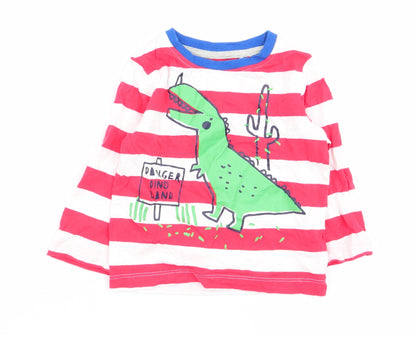 Mini Club Boys Multicoloured Striped  Basic T-Shirt Size 12-18 Months