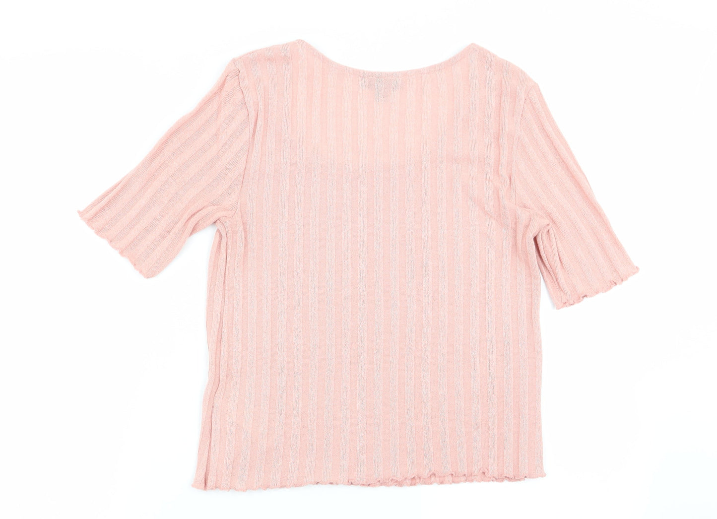 Womens UK Size 10 Topshop Pink Basic T-Shirt