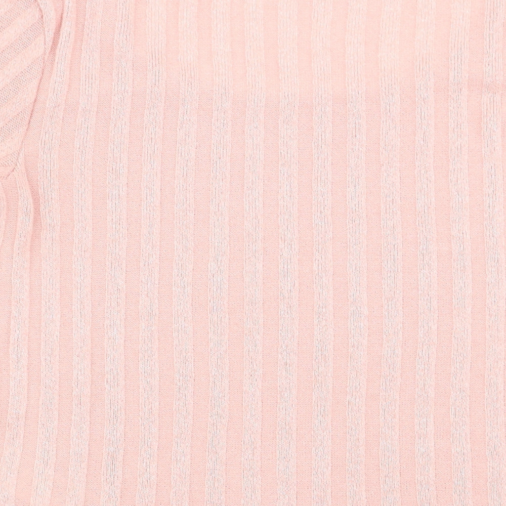 Womens UK Size 10 Topshop Pink Basic T-Shirt