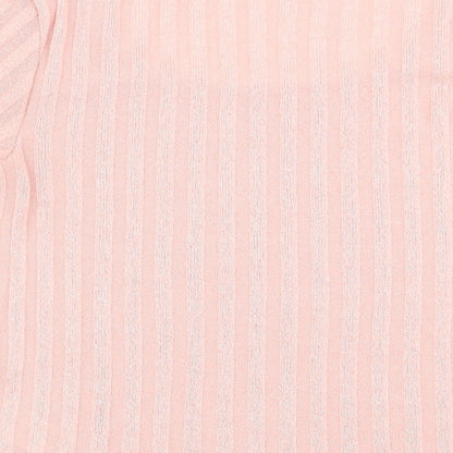 Womens UK Size 10 Topshop Pink Basic T-Shirt