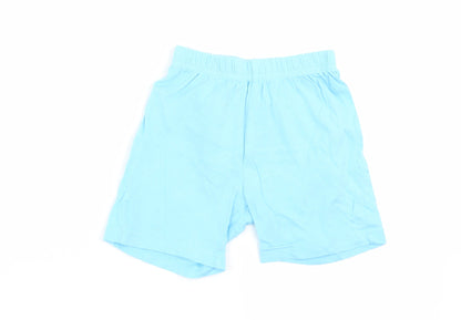 Additional front view of F&F boys’ blue solid pyjama pants, size 2-3, years - shorts