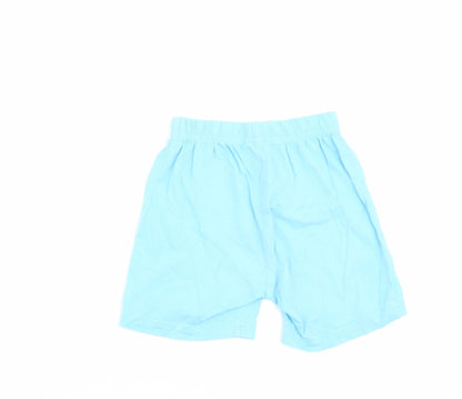 Back view of F&F boys’ blue solid pyjama pants, size 2-3, years - shorts